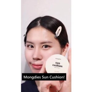 Mongdies Sunscreen Cushion SPF43+ PA+++ (12g) - Korean Moms’ #1 Choice for Baby Kids & Family Skincare