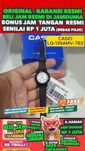 CASIO ORIGINAL - CASIO LQ-139AMV-7B3LDF - WOMEN - Black White - Strap Resin - Jam dunia JD19ST # Jam Tangan Wanita Cewek Anti Air Digital Analog + CASIO LQ 139AMV 7B LQ-139AMV 139 AMV LQ139 LQ-139 LQ139AMV LQ-139AMV-7B $ WR0 STR KC7 HT7