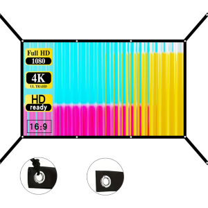 60-150 inch wall mounted foldable projection screen simple home theater projection screen - extended version