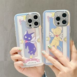 🔥 Free shipping+COD 🔥Cute Cardcaptor Sakura Laser Phone Case for IPhone 15 14 13 12 11 Pro Max Anti-fall Back Cover