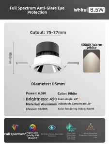 Philips | Anti-dazzle Full Spectrum Small Hill Integrated Ceiling Light