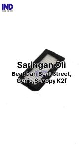 Saringan Oli Bawah Beat Street K1A New (2020 - 2024) & Genio (2019 - 2022) & Scoopy K2F (2020 - Sekarang "2024") Filter Oil Mesin
