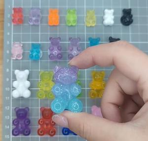 2pcs Jelly gấu (10 màu sắc) giày quyến rũ Deco tùy chỉnh Croc Giày DIY Charms giày trang trí