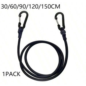 30-150CM Outdoor Elastic Rope with Black Hook Lightweight and Suitable for Luggage Packaging and Tent Construction