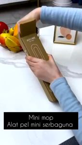Alat Pel Mini Portable Mop Pembersih Ruangan Home Car Portable Alat Pel Mini Dengan Spons Serap Air Hands-free Squeeze Mop Desktop Pel Multifungsi