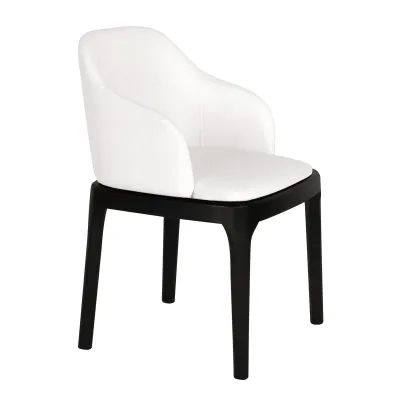 Elegant Italian Octagonal Dining Chair With Armrests