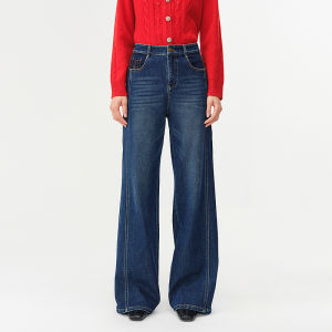 Koradior | Spring Classic Comfortable Loose Wide Leg Denim Trousers