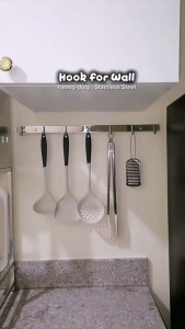 Towel Holder Bathroom SUS304 Stainless Steel Wall Hook No Drill 3-8 Hooks Rust Proof Heavy Duty