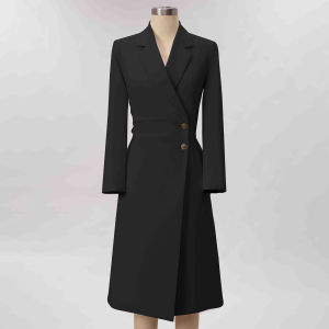 XINYU | Black Mid-Length Professional Winter Autumn New Style Dress
