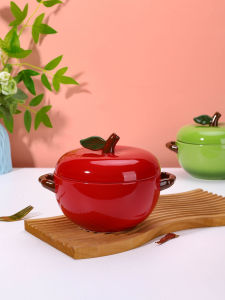 Creative Double Ear Bowl with Lid Soup Bowl Home Use Underglaze Dinnerware New 2025  Bowl Noodle Soup High Aesthetic Value