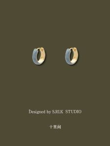 Ten Li Room [Xinghe ~ with Ear Clip] French Romantic Haze Blue Drop Glazed Stud Earrings Mosquito Coil Non-Pierced Earrings