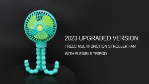 Mini Portable Hanging Octopus Shape Stand Adjustable Handheld USB Charging Fan Cooler for Baby Stroller Student
