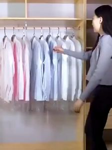 10-100 Pcs Plastik Baju Gantung Reusable Clothes Plastic Dust Cover Clear Dustproof Cloth Cover Garment Bag Protector