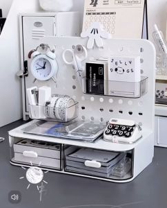 Pegboard boardPemegang pen Multifunctional Plastic Pen Holder Desk Organizer Cosmetic Storage Box Desktop Makeup Storage