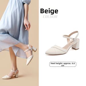 DUSTO | One-strap Head Covered Pointed High Heel Summer Sandals