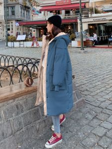 Oversize Bread down Cotton Jacket Women Winter Coat Medium-Length Thick Cotton Padded Korean Style Straight Cut Online Exclusive