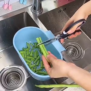 SK-C998 Gunting Dapur Serbaguna Stainless Tahan Karat Set Tutup / Gunting Ayam Ikan Daging Sayuran Praktis / Gunting Pembuka Walnut dan Tutup Botol Kitchen Shear Import