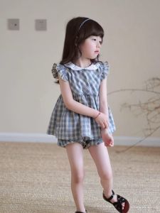Girls Sleeveless Suit For Toddler Baby Girl Cute Carton Pattern Tops With Shorts 2 Pieces Set For Kids Girl