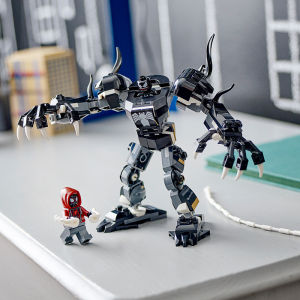 Superhero Building Blocks Myles Morales Spiderman War against Venom Tank Assembly Toy for Boys over 7 Years Old