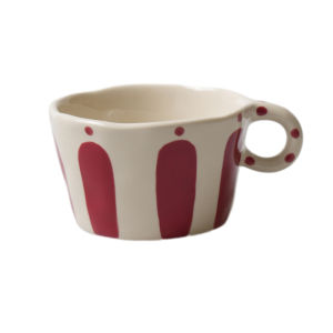 TINY HOME | Retro Striped Ceramic Coffee Mug