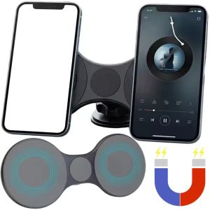 Dual Ring Magnetic Phone Holder Head N52 Magnet 17mm Ball Head for Car Dashboard One to Two Expansion for Navigation Call