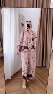 FANILA SET SUSUN REMPEL MOTIF TERBARU SETELAN RAYON WANITA SEMI JUMBO TERLARIS SET OOTD WANITA KEKINIAN