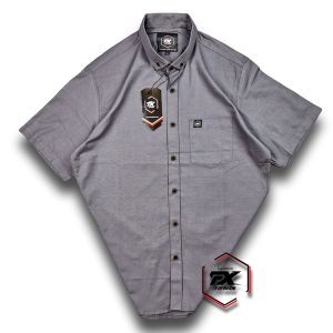 Kemeja Polos Pria Bahan Sigaret Premium Warna Maroon Merah ati Lengan Pendek Ready ukuran M - XXXL Jumbo Standar