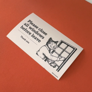 Please Close Windows Before Leave Leaving. Sila Tutup Tingkap Sebelum Keluar. 离开前请关闭所有窗户. Sticker Sign. Closing Window.