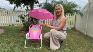 Moli Kids Beach Chair with Umbrella Folding Lawn & Camping Chair with Summer Shade for Beach Pool