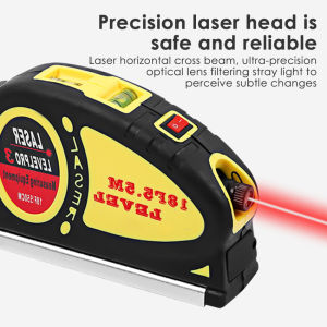 4 in 1 Laser Infrared Level Cross High Precision Multifunctional Flat Level Projector with Tape Measure