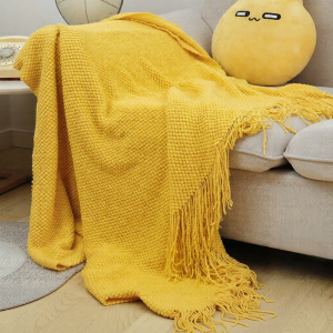 Knitted Autumn Winter Retro Fringe Nap Blanket