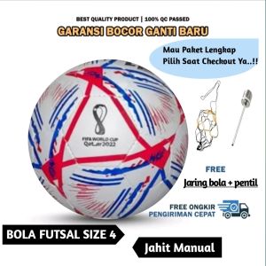 BOLA FUTSAL SIZE 4 BOLA KAKI ANAK MURAH PAKET LENGKAP BONUS SARUNG TANGAN ALAT POMPA