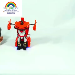Xe điều khiển từ xa biến hình robot - Rô bốt biến hình ô tô điều khiển xoay 360 cho bé