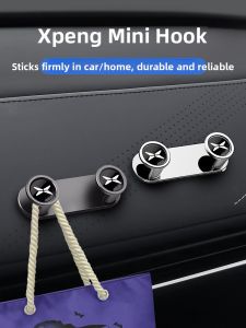 Hidden Metal Car Dashboard Hooks for Xiaopeng P7 X9 G6 P5 G3 G9 G6 Instrument Panel Storage Hooks Adhesive Alloy Car Accessories