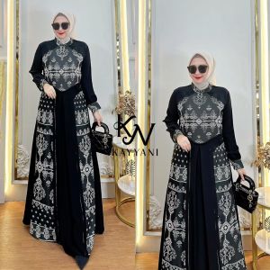 (2oN) KAYYANI KALISTA DRESS Baju Dress Gamis Muslimah Calista By Kayyani. Nazra Sha