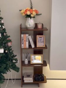 KEKEE Solid Wood Storage Rack Wall Storage Rack Living Room Floor To Ceiling Bedroom Study Corner Niche Bookshelve书架