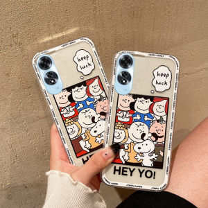 Price Cut Phone Case OPPO A60 OPPOA60 4G New Cute Cartoon Snoopy Family Cute Casing Ultra-thin Anti-drop Transparent Soft Back Cover 2024