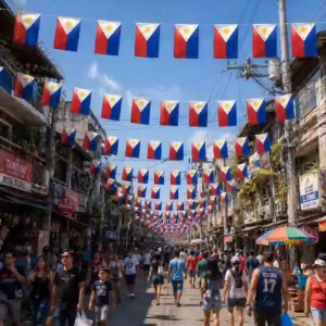 Philippine Flag Banner String Flag Pennant Banners For School Sports National Day Decoration and Independence Day