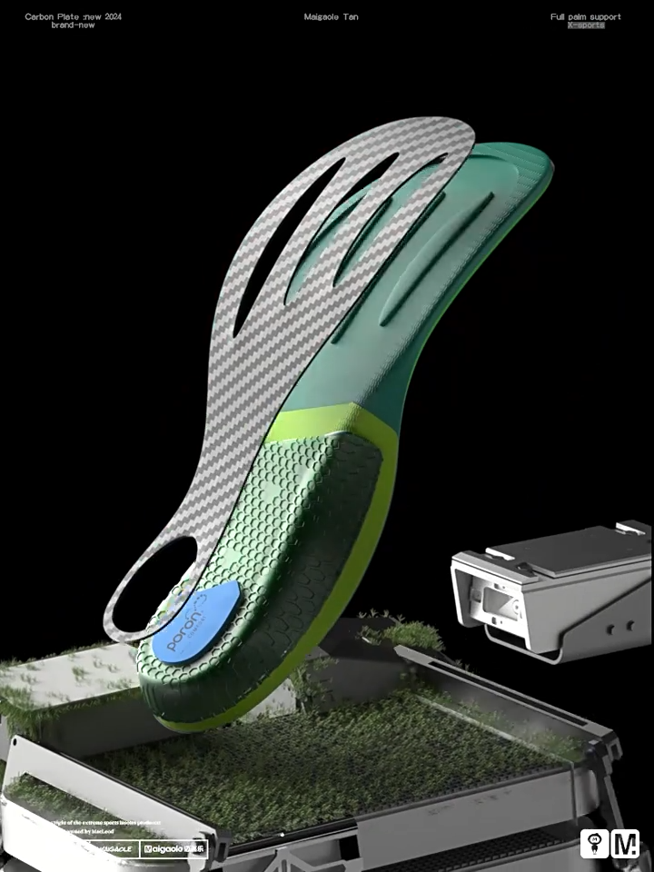 Chuyên nghiệp chạy đế Chất lượng cao Poron Racing Carbon Mat Full Palm Fast Bounce Silicone bóng rổ đế