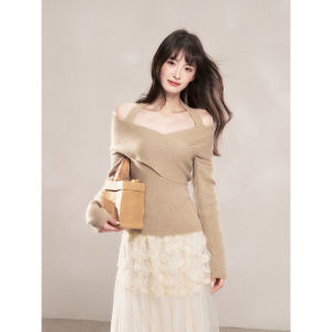 YIKEXIAOYEMEI | Áo Sweater Cổ Rùa Dáng Ôm Thiết Kế Elegante