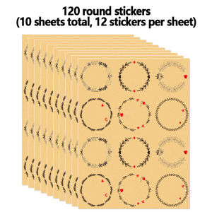120pcs 1.5-Inch Round Self-Adhesive Labels for Storage Jars Spice Bottles Parties Craft Room Weddings Home Kitchen Organiza