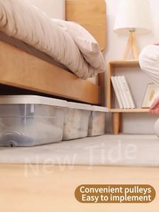 Under Bed Storage Box: Large-Capacity Wardrobe & Quilt Storage