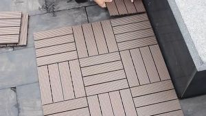 Floor Decking Outdoor WPC Waterproof Deck Tiles For Garden Balcony Flooring Decoration 30x30cm