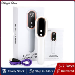 Hengfa Lina เครื่องหวีนวดไฟฟ้าสำหรับการบำบัดด้วยแสงสีแดงและสีฟ้าเครื่องนวดศีรษะครีมบำรุงผมเจริญเติบโตของเส้นผมดูแลเส้นผมหนังศีรษะ