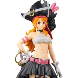 Bandai | HOT Anime One Piece Nami Black Clothes Action Figure ONE PIECE FILM RED Dress Up Figurine PVC Collectible Model Toy Gift