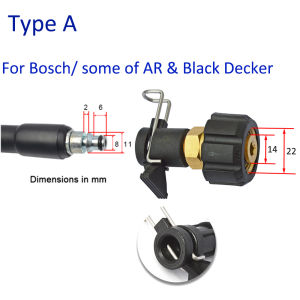Pressure Washer Outlet Hose Connector Converter for Bosch AR Black Decker Bort Patriot Daewoo Nilfisk STIHL Water Cleaning Hose