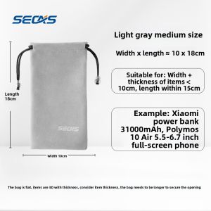 Portable Digital Accessories Bag Velvet Storage Pouch for Mobile Power Bank Earphones Data Cables Mini Hard Disk Colorful Grid