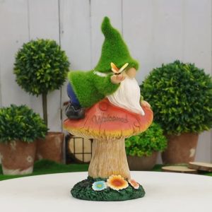 Exclusive Outdoor Solar Resin Dwarf Decoration for Patio Garden