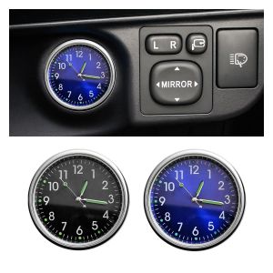 Stick On Dashboard Car Clock Mini Tiny Small Luminous Clock Car Air Vent Clip Clocks Watch For Dashboard Boat Bike SUV Home