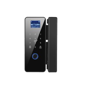 JINRONG | Fingerprint & Password Smart Lock for Glass Double Sliding Doors